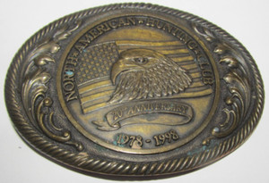 North American Hunting Club 20th Anniversary 1978-1998 Belt Buckle