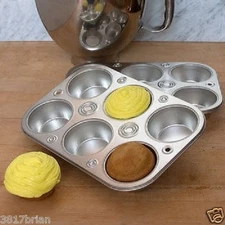 6 Cup Heavyweight Steel Bakeware Muffin Cooking Pan Baking Muffins & Cupcakes