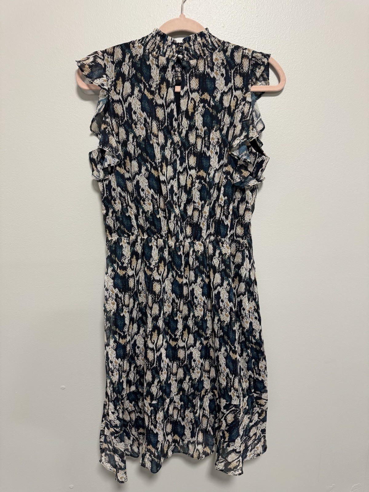 Sam Edelman Python Snake Print High Neck Dress wi… - image 2