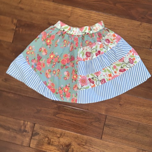 Matilda Jane 435 Badminton Skirt & Plain white top Size 8 Boho Floral Striped - Picture 2 of 7
