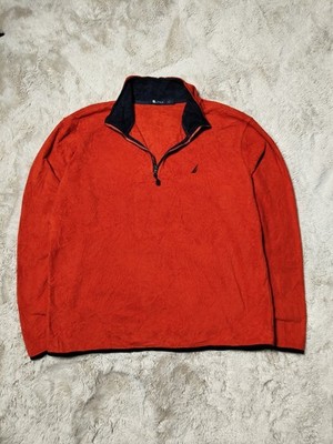 Vintage Nautica Fleece Jacket | 90s Style | Orange | L |