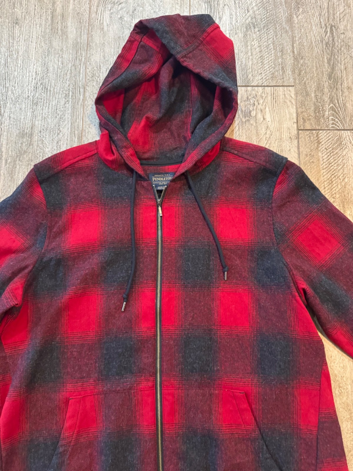 PENDLETON 100% VIRGIN WOOL BUFFALO PLAID FULL ZIP… - image 2