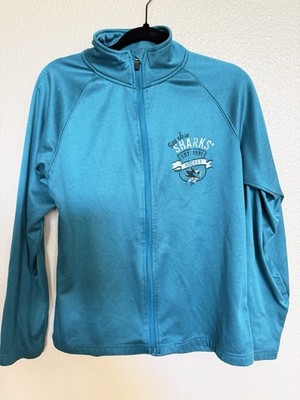 San Jose Sharks NHL Teal Full Zip Jacket Women s Large Hockey