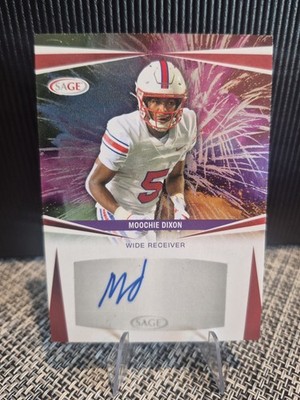 2024 Sage Low Series Moochie Dixon #A-MD Red Auto New Orleans Saints (AU) 