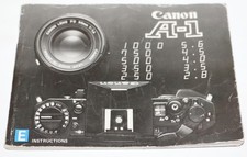 Canon A-1 Original Instructions In English Fair Condition Free USA Shipping