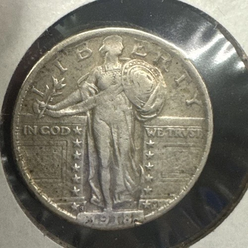 1918-S Standing Liberty Silver Quarter VF++/XF
