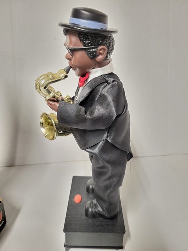 Vintage WORKING The Jazz Player Animated Musical Dancing Swaying Doll IN BOX - Picture 8 of 23