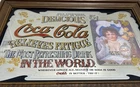 Vintage Coca-Cola Advertising Mirror Wood Frame Victorian Style Lady Soda Sign