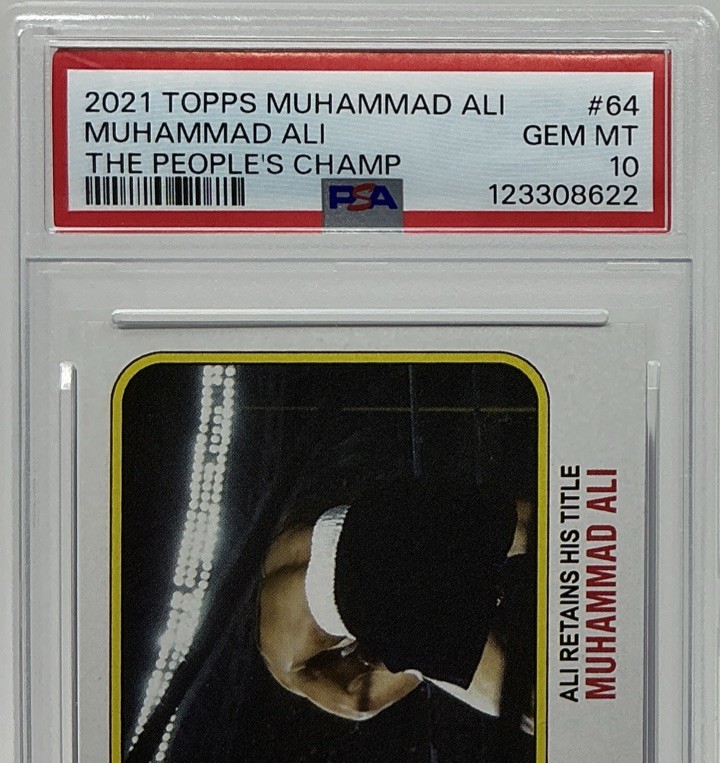 Muhammad Ali PSA 10- 2021 Topps Tribute Set ‘Ali Beats Norton To Retain Title’ view 2