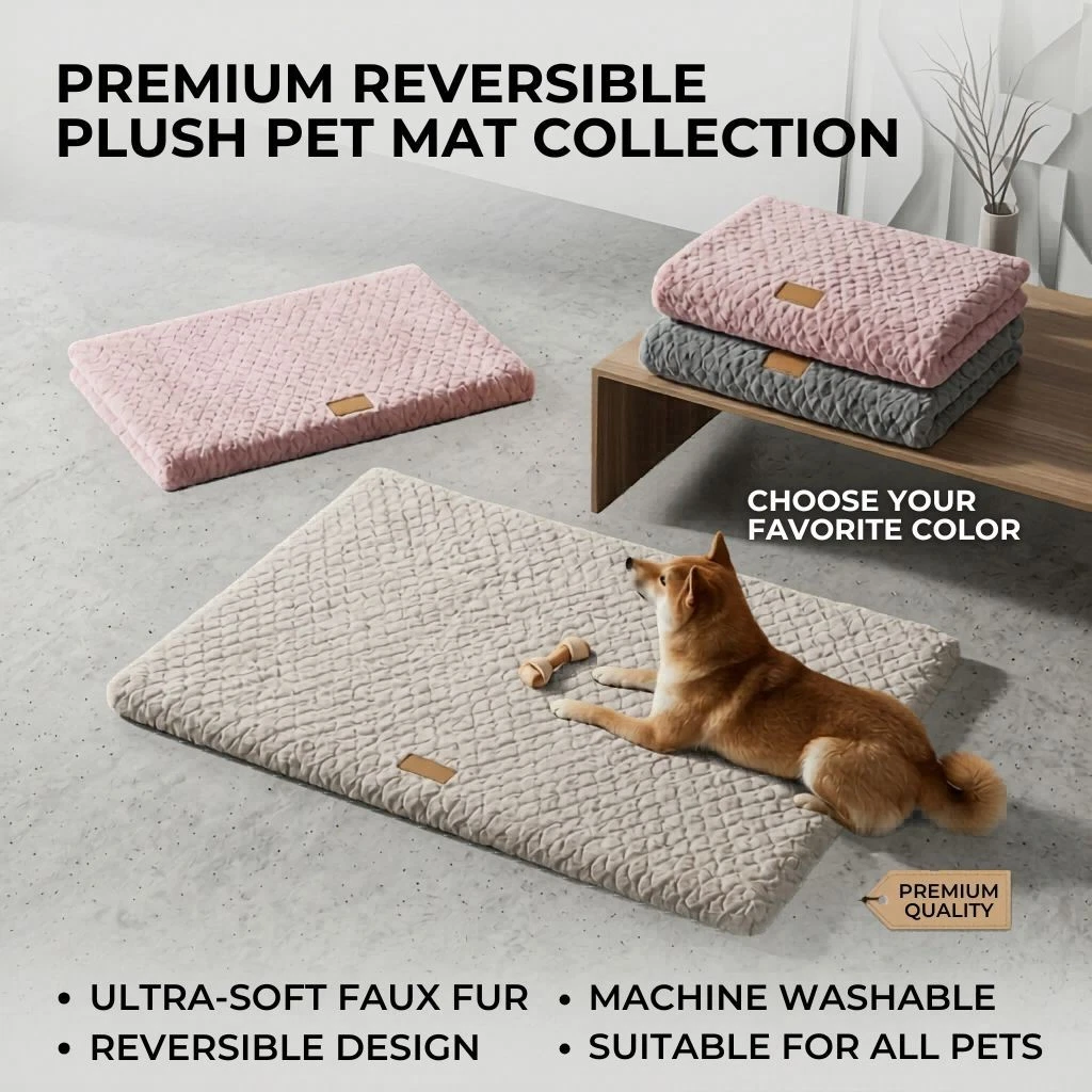 Orthopedic Dog Bed Washable Cover Soft Pet Mat Crate Cushion Anti Slip