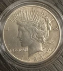 1923 P Peace Dollar - AU - RAW Circulated 90% Silver Coin -