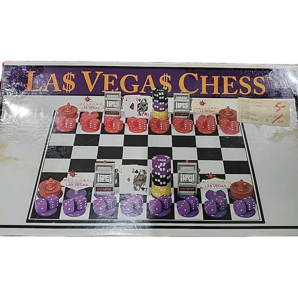 Vintage Las Vegas Chess Set Complete Big League Promotion Made In Usa - Image 2 of 4