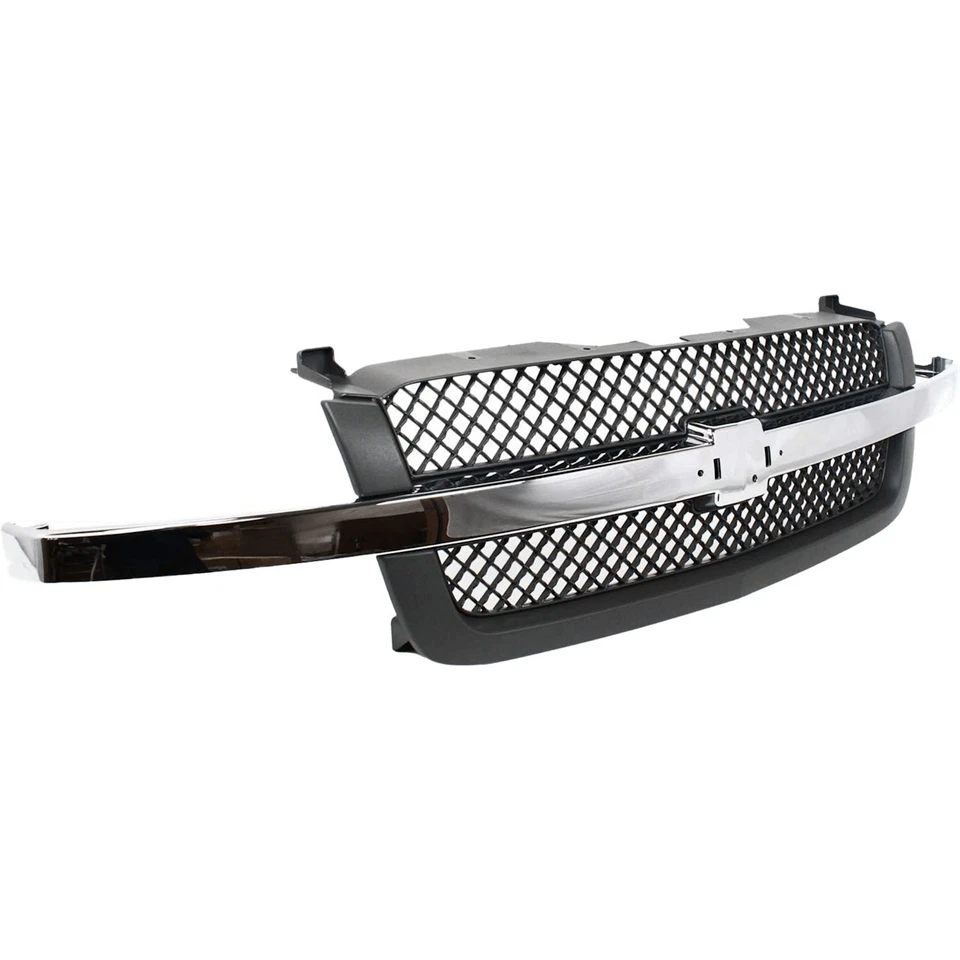 Grille Grill for Chevy Chevrolet Silverado 1500 Classic HD 2500 3500 Truck 03-06 - Image 3 of 4