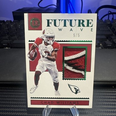 Future Wave Chad Williams 5/5 Patch Cardinals Elements SSP Game Used BOOKEND! 