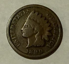 1890 One Cent Indian Head Penny