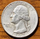 1952 S Washington Silver Quarter