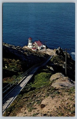 Point Reyes Lighthouse California Vintage Postcard by Henry McGreen
