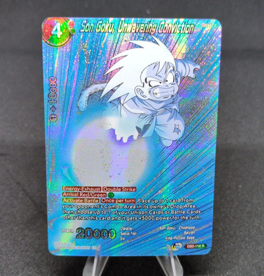 Dragon Ball Super DB3-116 Son Goku Unwavering Conviction Foil Rare DB3