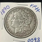 1890 p morgan silver dollar VF ++