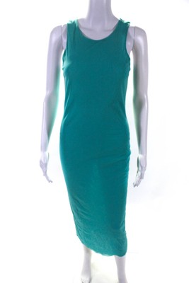 Jucca Womens Teal Mojito Mesh Scoop Neck Sleeveless Shift Dress Size 44