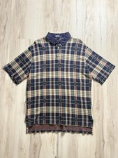 Vintage 90s Polo Ralph Lauren Aztec Plaid Polo Shirt Made In Usa Cotton Size XL