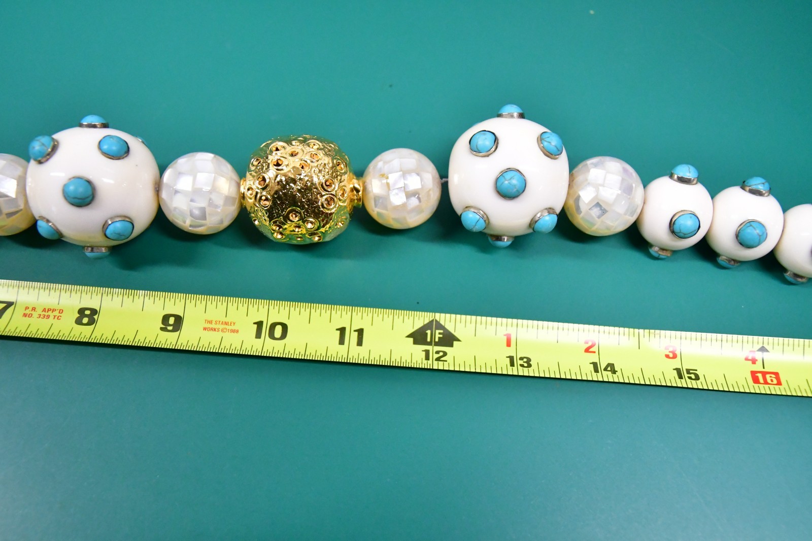 Devon Leigh Chunky Statement Necklace Turquoise M… - image 6