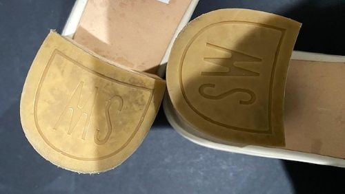 90s Stuart Weitzman Pebble Mica Python Slides Woo… - image 7