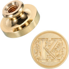 Alphabet K Wax Seal Stamp, Initial Letter Sealing Wax Stamp Classic Retro Brass