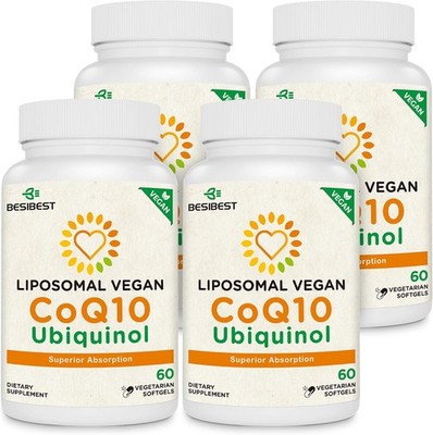 Besibest 1000mg Liposomal CoQ10 Ubiquinol, 240 Vegan Softgels, High Absorption