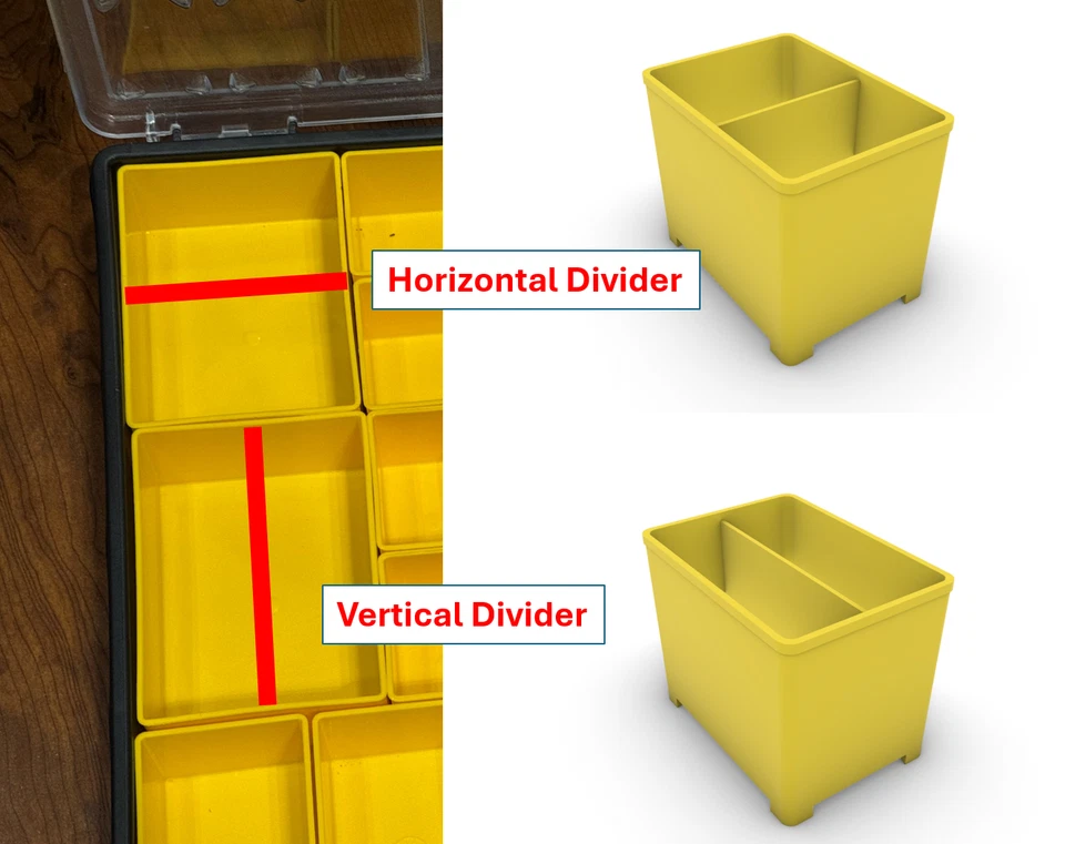 Custom Bins for Stanley Professional Deep Organizer - (Made to Order) - Image 4 of 4