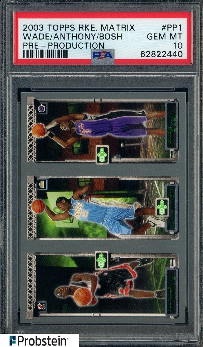 2003 Topps Rookie Matrix #PP1 Wade/Anthony/Bosh Pre-Production — front