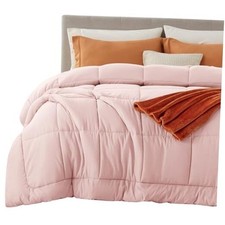 Bedsure Relleno de edred n   Edredones acolchados de King extragrande Rosado