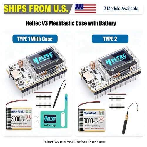 Heltec ESP32 LoRa Development Board 915MHz SX1262 for Meshtastic with Battery