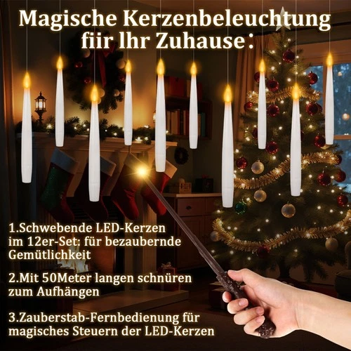 12X 24X Velas LED Flotantes Velas Llama Parpadeante Eléctrica + Mando a Distancia - Imagen 10 de 10