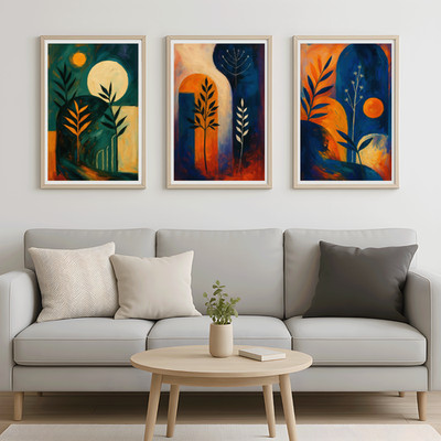 Botanische Blumen Poster 3er Set | Natur inspiriert Wandkunst Wohndeko