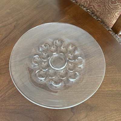VTG RARE Orrefors Sven Palmqvist Signed Bubble Platter 4046-731 Art Glass Sweden