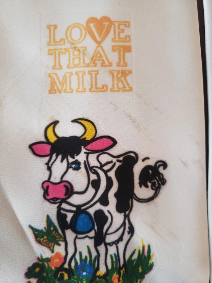 LOTE DE 2 GRAVATAS PUBLICITÁRIAS VINTAGE-LEITE PRIMEIRO-AMOR QUE LEITE-LATICÍNIOS - Imagem 4 de 4