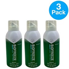 Biofreeze Pain Relief Spray - 3 oz - Cool the Pain - Menthol - 3 Pack Bundle
