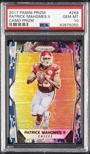2017 PANINI PRIZM CAMO PRIZM #269 PATRICK MAHOMES II ROOKIE RC #/25 PSA 10