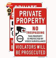 2-Pack Large No Trespassing Signs 2 Pack-14"x10",