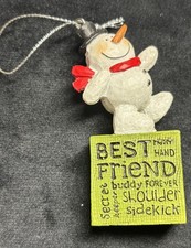 Christmas Ornament Gift Friend 3" Tall Resin "Best Friends"