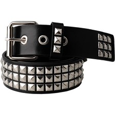 Studded Belt Metal Punk Rock Rivet Belts for Women/Men Grommet Pyramid Goth ...