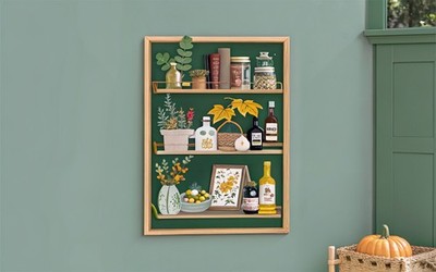 Apotheker Hexentränke Zauber Regal Bücher Wandposter Botanik Cottagecore Pu