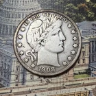 1908-D Barber Half Dollar 🇺🇸