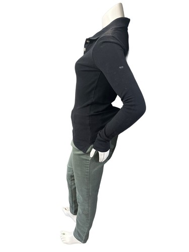 Black Long Sleeve Girls Shirt Size 12 Fitted All Cotton Aeropostale Made in NYC - Picture 4 of 8