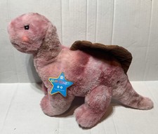 FAO Schwarz Glow Brights Toy Plush LED w/ Sound Pink Dinosaur 19" Stuffed NWT