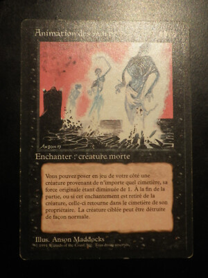 mtg magic Animate Dead 1994 fbb 3rd edition FRANZÖSISCH vf fr Animation des morts