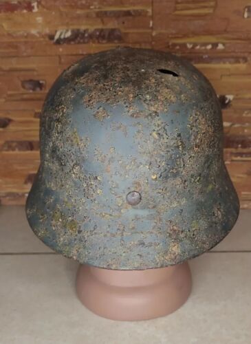 Casco Alemán Segunda Guerra Mundial M35 Segunda Guerra Mundial M 35 Pintura Original Combate talla 64 Envío Gratis - Imagen 5 de 12