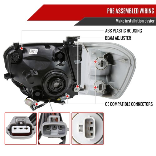 05-06 Toyota Tundra 05-06 Sequioa Headlights + Sequential Corners Smoked Tinted - Foto 4 di 5