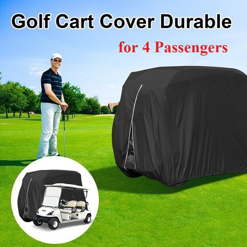 Waterproof Golf Cart Black Storage Cover 4 Passenger For EZGO Club Car YAMAHA - Picture 3 of 16